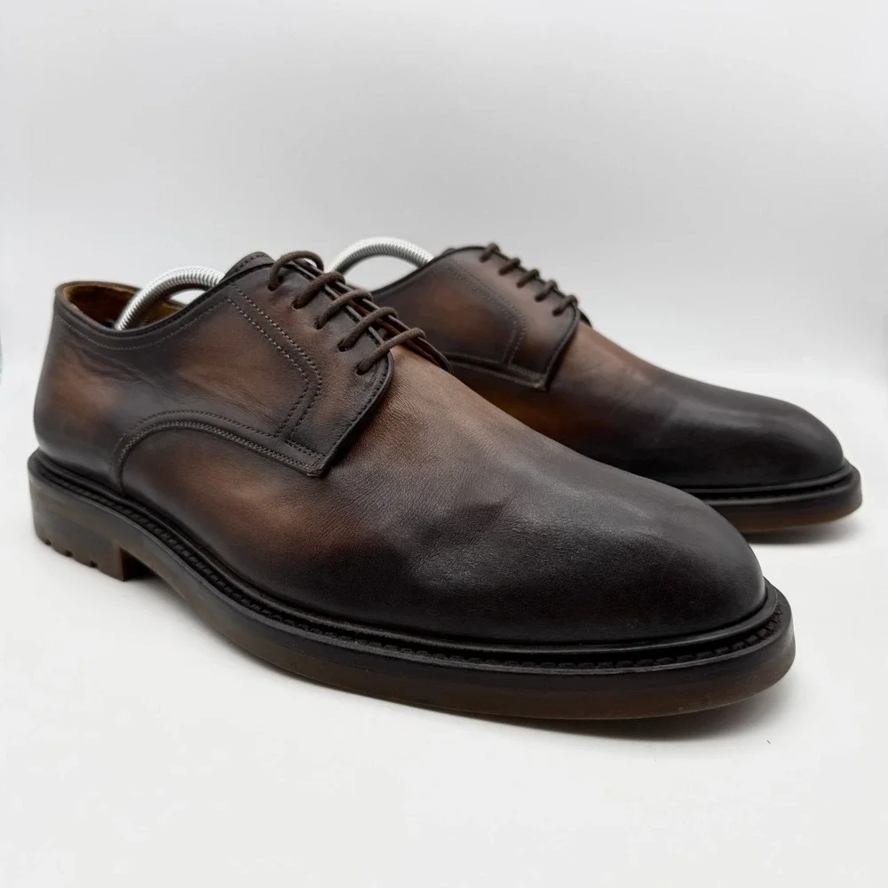 Magnanni Derby 2 Tone Brown 24006 Men's Size US 9.5 EU 44.5